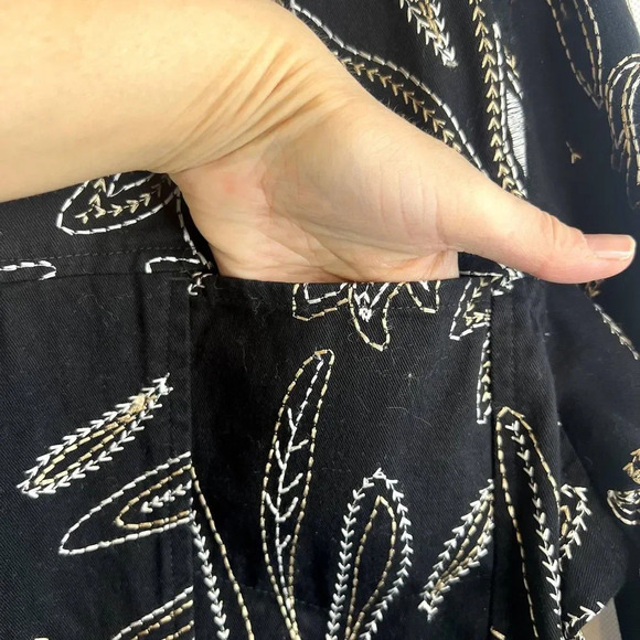 Studio Works Embroidered Floral Blazer Jacket Size Large - Picture 6 of 12